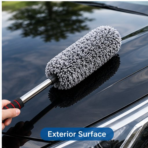 Microfiber Car Duster – Scratch-Free Cleaning with Extendable Handle